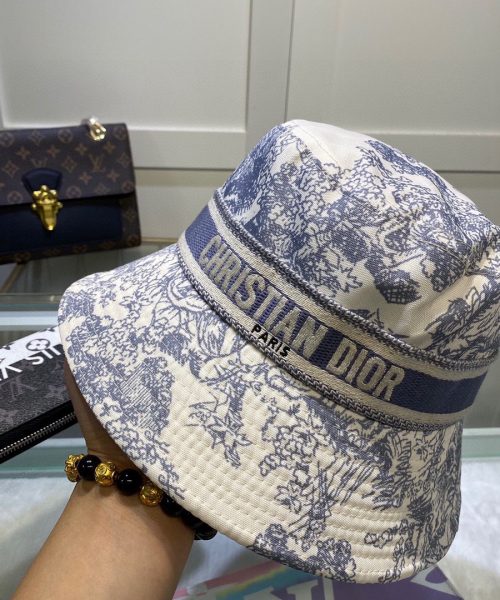 DO002 - Monogram Canvas Bucket Hat Light Ink Blue