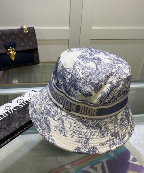DO002 - Monogram Canvas Bucket Hat Light Ink Blue