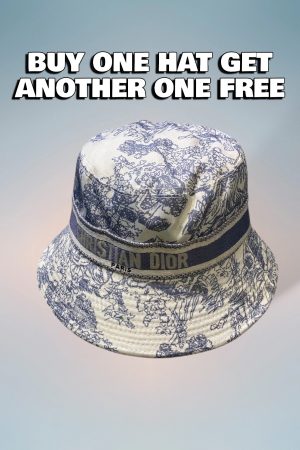 DO002 - Monogram Canvas Bucket Hat Light Ink Blue