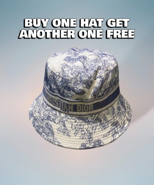DO002 - Monogram Canvas Bucket Hat Light Ink Blue