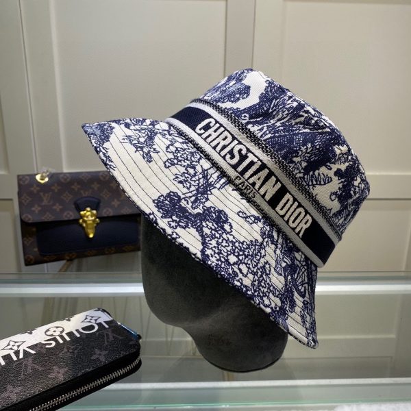 DO003 - Monogram Canvas Bucket Hat Ink Blue - Image 5