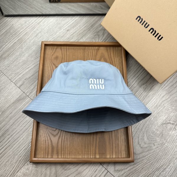 MM006 - Monogram Canvas Bucket Hat Light Blue - Image 3