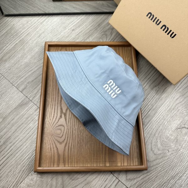 MM006 - Monogram Canvas Bucket Hat Light Blue - Image 4