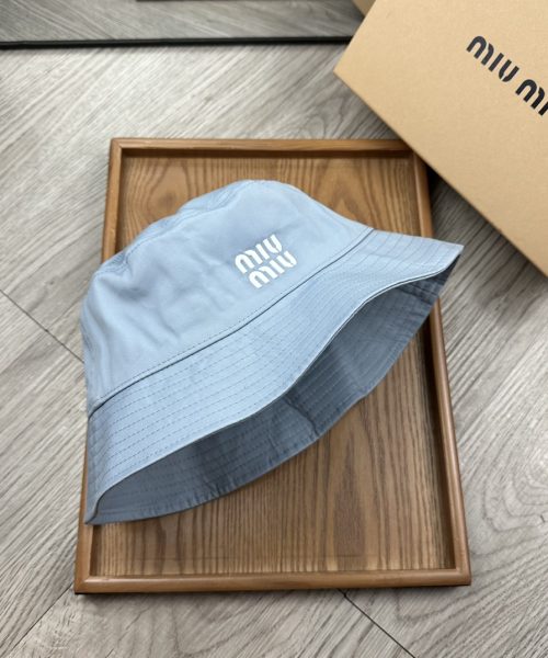 MM006 - Monogram Canvas Bucket Hat Light Blue