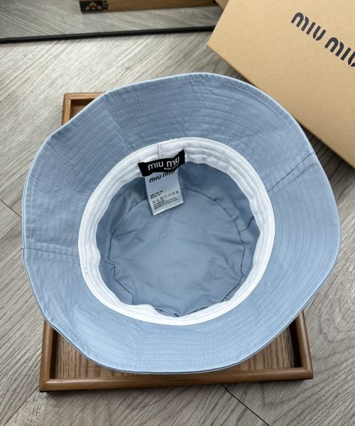 MM006 - Monogram Canvas Bucket Hat Light Blue