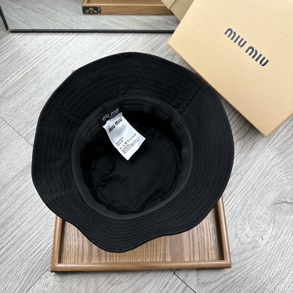 MM001 - Monogram Canvas Bucket Hat Black - Image 7