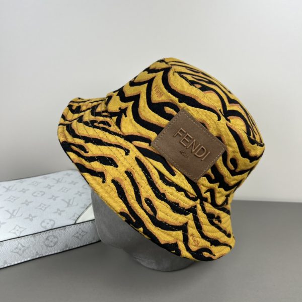 FD004 - Monogram Canvas Bucket Hat Brown - Image 3