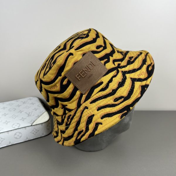 FD004 - Monogram Canvas Bucket Hat Brown - Image 4