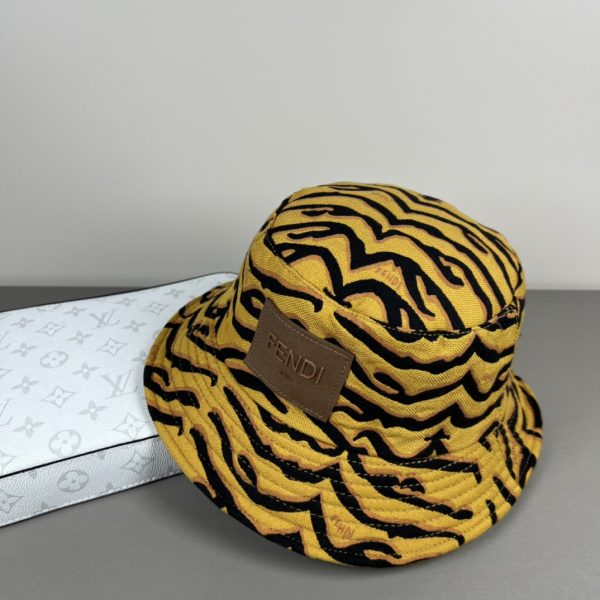 FD004 - Monogram Canvas Bucket Hat Brown - Image 6