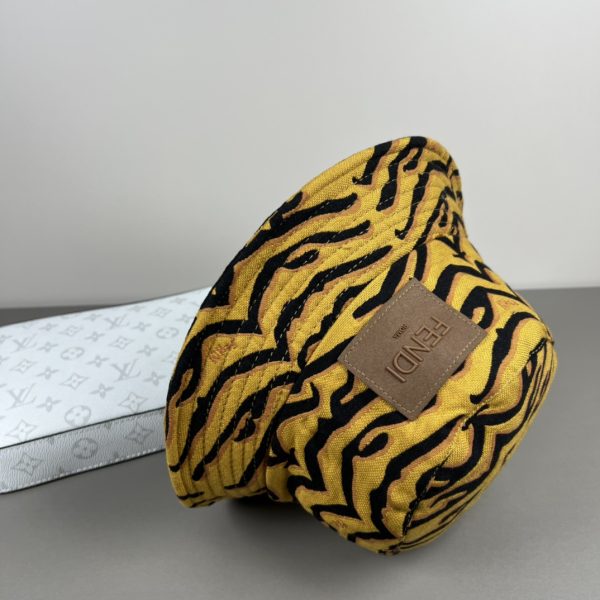 FD004 - Monogram Canvas Bucket Hat Brown - Image 7