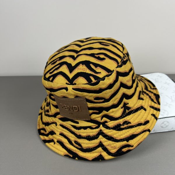 FD004 - Monogram Canvas Bucket Hat Brown - Image 8
