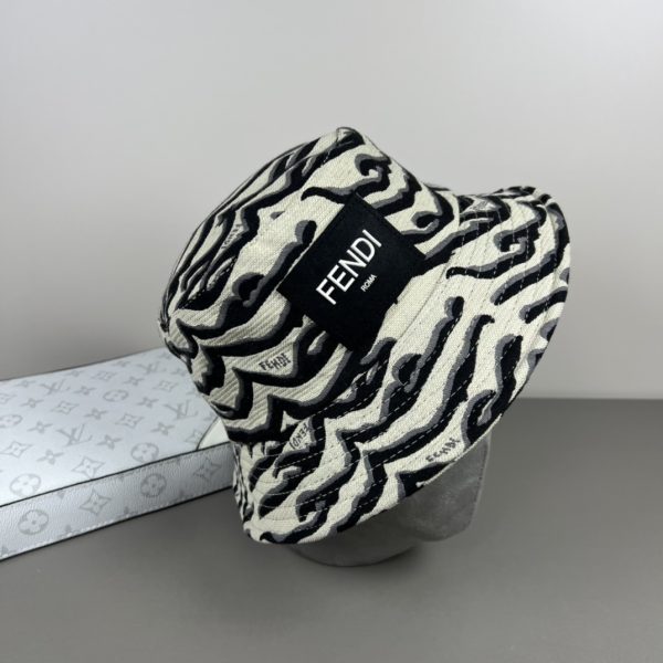 FD003 - Monogram Canvas Bucket Hat White - Image 3