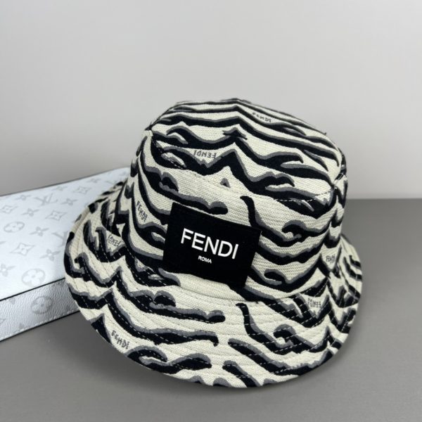 FD003 - Monogram Canvas Bucket Hat White - Image 4