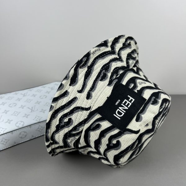 FD003 - Monogram Canvas Bucket Hat White - Image 5