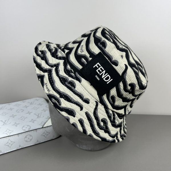 FD003 - Monogram Canvas Bucket Hat White - Image 8