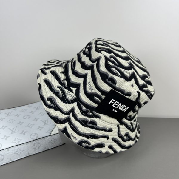 FD003 - Monogram Canvas Bucket Hat White - Image 9