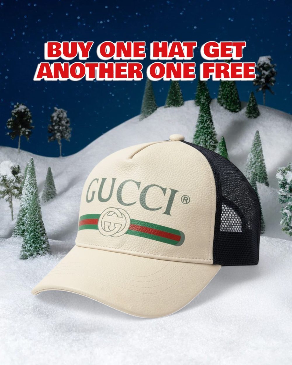 GC007 - Monogram Canvas Baseball Hat Cream