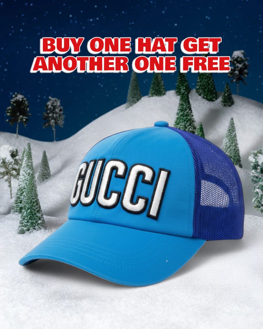 GC016 - Monogram Canvas Baseball Hat SkyBlue